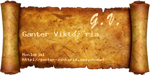 Ganter Viktória névjegykártya